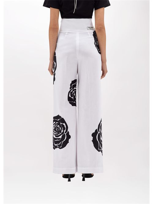 pantalone donna bianco nero BLUGIRL BLUMARINE | RA5042T2993/M9236